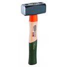 PICARD Fäustel SecuTec® mit gehärteter Stielschutzhülse aus Stahl, mit doppelt geschweiftem Hickorystiel. Sichere Verbindung von geschmiedetem Hammerkopf und Stiel durch Keilschraube. Höchste Abzugswerte ohne weitere Anbauteile.Nr. 43 HS, 1.500 gr.