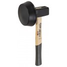 PICARD Plattenlegerhammer mit rundem Gummieinsatz, Durchmesser 110 mm, Nr. 68 1/2 ES