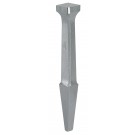 PICARD Faust hammerschlag-grau lackiert, Arbeitsfläche fein poliert, Bahn vierkant, flach, zwei Ecken abgerundet (Tassoform), Nr. 148, vierkant, flach, 50 mm