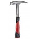 PICARD Ganzstahl-Geologenhammer mit Schneide 2-Komponenten-Griff rot/schwarz, mit Schneide, aus C60 Spezialstahl, Nr. 561 1/2, 500 gr.