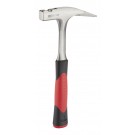 PICARD Ganzstahl-Latthammer mit ergonomischem, schwingungsdämpfendem 2-Komponenten-Griff rot/schwarz, magnetischer Nagelhalter, aus hochwertigem Vergütungsstahl gefertigt, Nr. 590, glatt