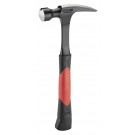 PICARD Ganzstahl-Rip-Hammer mit 2-Komponenten-Griff rot/schwarz, Nr. 595, glatt