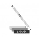 SICHTBOXETIKETTEN 16 x WEISS/KLAR Etiketten 10x125 mm für Sichtboxen 2-80, 3-160, 4-280 und 5-460. Enthält 16 Stück/Satz.
