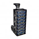 Raaco CM Trolley + CarryMore 80 Ein Set bestückt mit 4 CarryMore 80 mit je 2 CarryLite 80 4x8-9 Sortimentskoffern