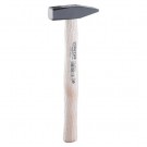 RUTHE Schlosserhammer Esche, Deutsche Form VPA-GS geprüft, aus Qualitätsstahl, Kopf schwarz lackiert, im Gesenk geschmiedet, gehärtet und angelassen, Rostschutz durch Pulverlackierung, Bahn und Pinne geschliffen, Stiel Esche, 500gr.