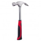 RUTHE Feierabendhammer Stahlrohr aus Qualitätsstahl, Kopf blank mit Schutzlack, mit rot/schwarzem PVC-Griff (PAK-frei)