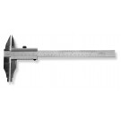 SCALA WS-Meßschieber 250x80 matt-rostfrei 1/20 mit Spitzen, in Ledertasche