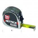 METRICA Rollbandmaß 10 Meter Bandbreite 25 mm mit ABS verchromter Kapsel, bruchfest, B: 70 mm