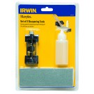 IRWIN Stechbeitel-Stemmeisen Stechbeitel-Schärfset 3-tlg. Schärfset mit Stein, Führung und Öl