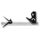 SCALA Kombi-Winkelmesser 300mm vernickelt einfachesHöhen-,Tiefen-,Winkelmessgerät