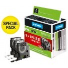 DYMO D1-Schriftband, 12mm x 7m, schwarz auf weiß 3 Bänder (2 + 1 gratis)