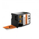 DYMO XTL Schriftband, Vinyl, permanent haftend, endlos 41mm x 7m, schwarz auf orange