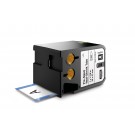 DYMO XTL Vorkonfektionierter Heißschrumpfschlauch, selbstlam., 65 Stück auf Trägerband 12mm x 47mm, schwarz auf weiß (XTL500)