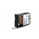 DYMO XTL Schriftband, Polyester, permanent haftend, endlos 12mm x 9,1m, schwarz auf transparent