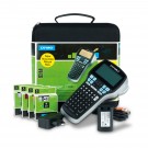 DYMO LabelManager 420P ABC-Tastatur im praktischen Koffer (SoftCase) - inklusive 4x D1-Band - je 1x 19mm schwarz auf rot, 12mm schwarz auf weiß, 9mm schwarz auf gelb, 6mm schwarz auf transp.