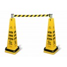 RUBBERMAID Tragbares Absperrsystem „Caution“ (Rutschgefahr)