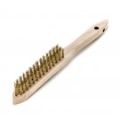 LESSMANN Handbürste mit Holzkörper 3-Reihig MES Messingdraht gewellt 0,25
Länge 290 mm/Besatz 140 mm/Höhe 25 mm Loch ø 10 mm
