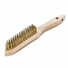 LESSMANN Handbürste mit Holzkörper 4-Reihig MES Messingdraht gewellt 0,35
Länge 290 mm/Besatz 140 mm/Höhe 25 mm Loch ø 10 mm