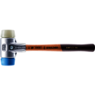 HALDER SIMPLEX-Schonhammer
 mit Aluminiumgehäuse und Holzstiel, 
Ø 40, 
TPE-soft / Nylon