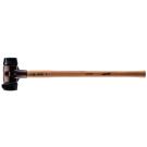 HALDER SIMPLEX-Schonhammer
mit Stahlgussgehäuse und Holzstiel 700 mm,
 DRM 60, Gummikomposition mit Standfuss /
Gummikomposition
