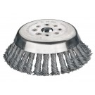 LESSMANN Zopf-Kegelbürsten Drm 180 mm 36 Z mit Blume Stahldraht STH glatt 0,50 mm Bohrung 20 mm (Ersatzartikel 475.250.01 und 475.251.01)