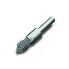 LESSMANN Pinselbürsten mit 6 mm Schaft angespitzt Drm 12 mm lang 60 mm Stahldraht STA gew. 0,30 mm hoch 20 mm
