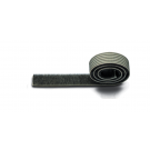 LESSMANN Kratzenband in Rollen, breit 38 mm, Besatzhöhe 8,0 mm Stahldraht ROF 0,305 mm 4-fach Stoff, Besatz mit Knie, 1 Meter
