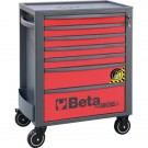 BETA Werkzeugwagen mit 7 Schubladen und Anti-Kipp-System "rot"