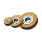 LESSMANN Rundbürsten RB Drm 250 x 32-37 mm EBR 27 mm EBA 30 mm Rohr 100 mm Stahldraht vermessingt STM gewellt 0.30 mm Bohrung 50.8DKN mm 13x7 mm Red.-Ring SET ø50.8+DKN/ ø30/1"/22.2/20/16/ (Mindestabnahmemenge 5 Stk) - Preis auf Anfrage - Sonderartikel