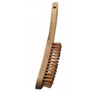 LESSMANN Handbürste mit Holzkörper 5-Reihig BRO Bronzedraht gewellt 0,20
Länge 290 mm/Besatz 140 mm/Höhe 25 mm Loch ø 10 mm