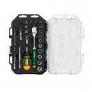 SATA 49-teiliges Steckschlüsselset 1/4-Zoll-Antrieb-6-Kant mit Ratsche Metrik-120XP