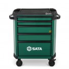 SATA 5-Schubladen-Rollschrank-Pro-(Grün)-Modell95112G Werkzeugwagen "mit Kippsicherung"