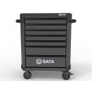 SATA 7-Schubladen-Rollschrank-Pro-(Schwarz)-Modell95113G-B Werkzeugwagen "mit Kippsicherung"