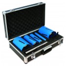 DIAM KOFFER : 5 x Bohrkronen Ø38, 52, 65, 117, 127 mm - M16 - 1x Zentrierbohrer -  2x Adapter (1x SDS und