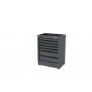 Semloc WorkSpace festes Modul mit 7 Schubladen, Außenabmessung 680x458x910, Innenabmessung Schublade 571x388 mm