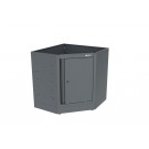 Semloc WorkSpace Eckmodul 1 türig, inkl. Einlageboden verstellbar, Abmessungen 860x860x911