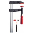 BESSEY Temperguss-Schraubzwinge TG20K mit Knebelgriff
Spannweite 200 mm/Ausladung 100 mm/Schiene 27x7 mm