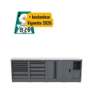 Semloc WorkSpace Kombi-Werkstatteinrichtung mit Edelstahl-ummantelter Arbeitsplatte 2720x495x950 mm